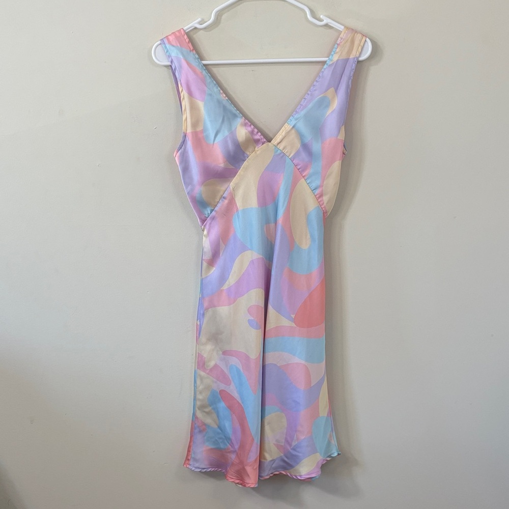 Peppermayo Audrey Vintage Slip Dress Pastel Wave Size 4 - Picture 5 of 10